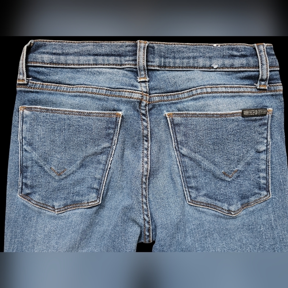 Hudson "Natalie Super Skinny" Jeans, raw hem, ankle/cropped, size 28 - Picture 6 of 10
